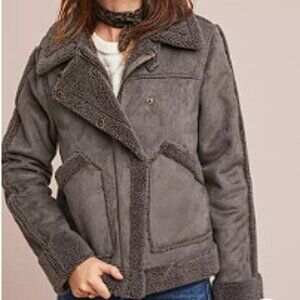 MARRAKECH BY ANTHROPOLOGIE Women's Tina Sherpa Jacket Size Large